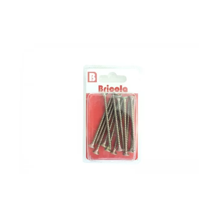 LOT DE 13 VIS BOIS TETE FRAISÉE PLATE 4*60MM BRICOLA LOT DE 13 VIS BOIS TETE FRAISÉE PLATE 4*60MM BRICOLA