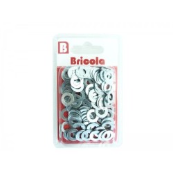LOT DE 100 RONDELLE 6MM ACIER ZINGUE BRICOLA