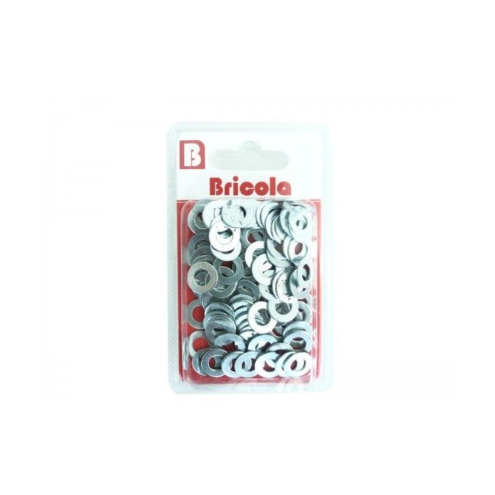 LOT DE 100 RONDELLE 6MM ACIER ZINGUE BRICOLA