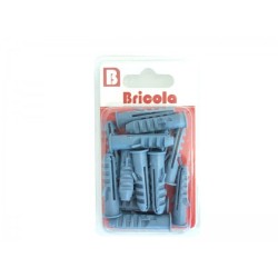 LOT DE 16 CHEVILLES 8MM BLEU POUR VIS DE 4,5 A 7MM BRICOLA