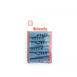 LOT DE 6 CHEVILLES 12MM BLEU BRICOLA