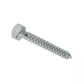 LOT DE 5 TIREFOND TÊTE HEXAGONALE 6*40MM ZINGUÉ