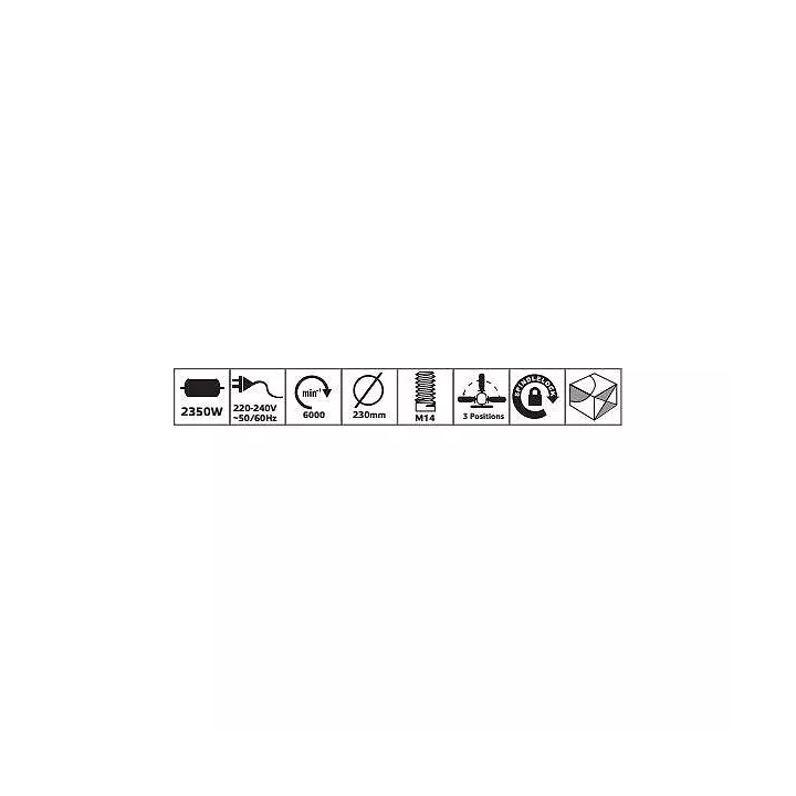 MEULEUSE ANGULAIRE 2350W 230MM FIXTEC