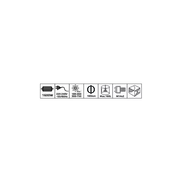 MALAXEUR 1600W D160MM FIXTEC MALAXEUR 1600W D160MM FIXTEC