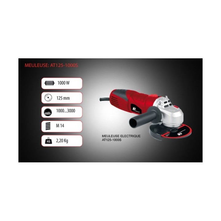 MEULEUSE ANGULAIRE 1000W (AT125-1000S) TORNADO