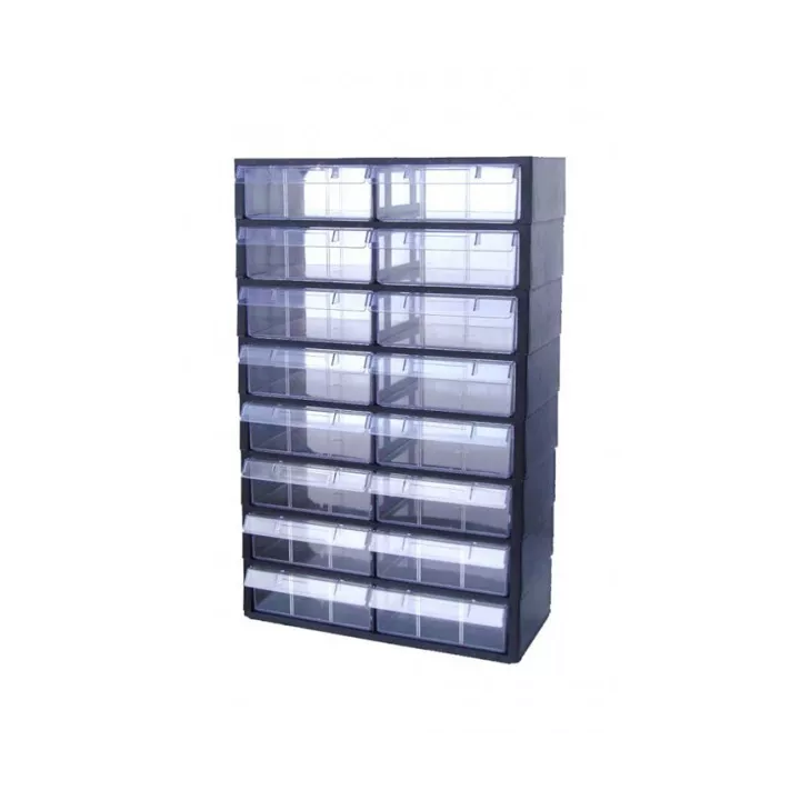 BLOC DE 16 TIROIRS TRANSPARENT PL DIMENSIONS TIROIRS 20,5×7,5×20CM ELSO BLOC DE 16 TIROIRS TRANSPARENT PL DIMENSIONS TIROIRS 20,5×7,5×20CM ELSO