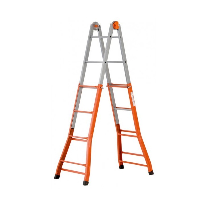 ESCABEAU TÉLESCOPIQUE EN ACIER 3+3MARCHES LUXIAME