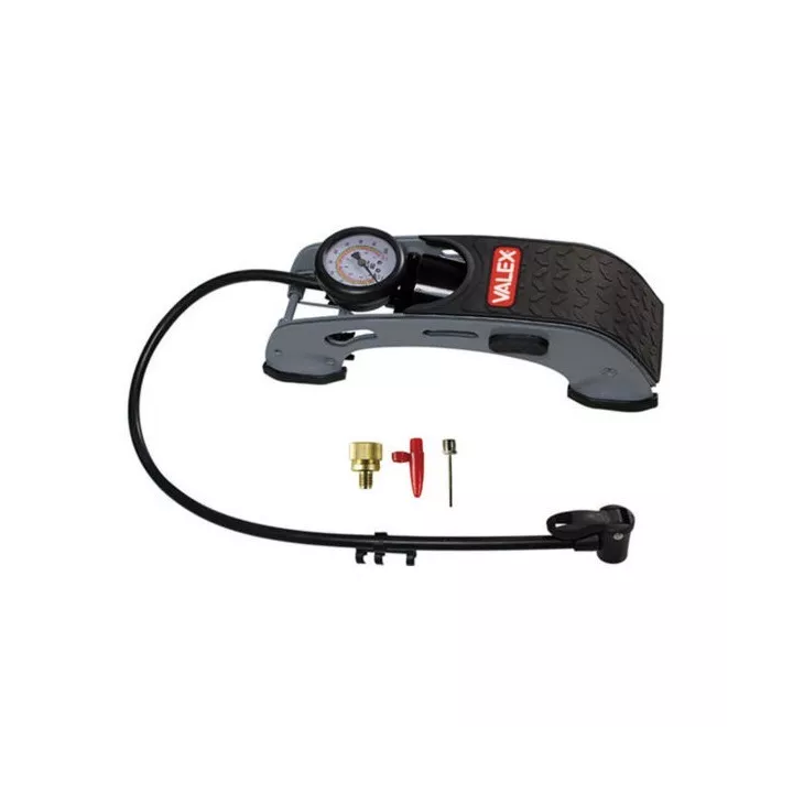 POMPE DE GONFLAGE À PIED AVEC MANOMÈTRE VALEX