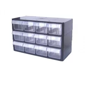 BLOC DE 12 TIROIRS TRANSPARENT PG DIMENSIONS TIROIRS 7,5×10×20CM ELSO