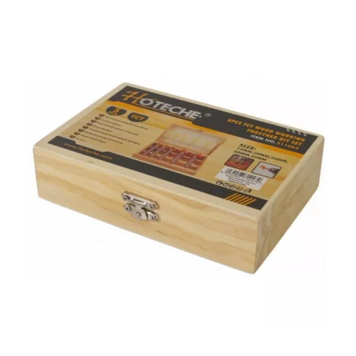 JEU DE 5 MÈCHES BOIS (15,20,25,30,35 MM) AVEC COFFRET HOTECHE JEU DE 5 MÈCHES BOIS (15,20,25,30,35 MM) AVEC COFFRET HOTECHE