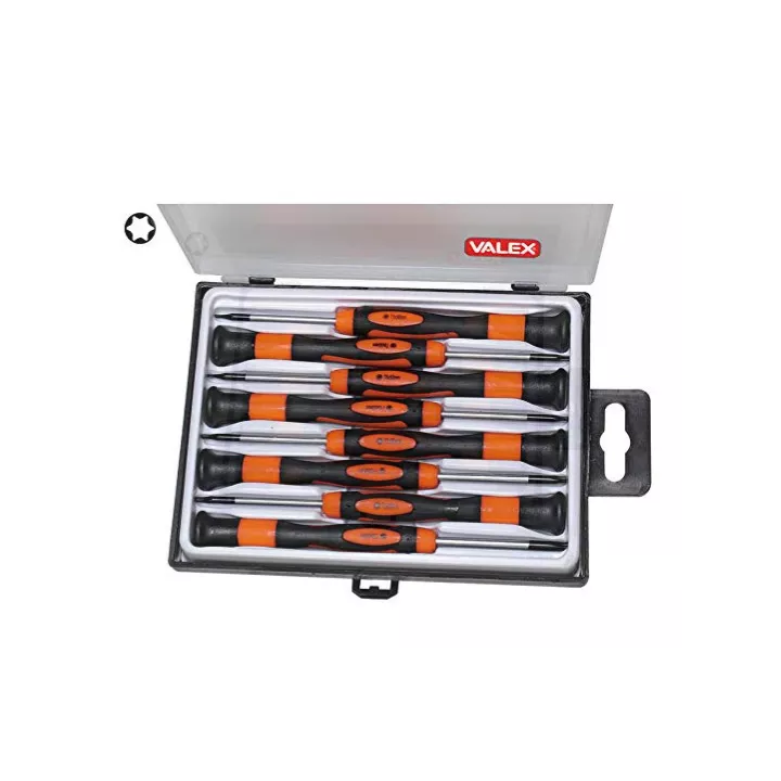 JEU DE 8 TOURNEVIS DE PRÉCISION TORX T5-T20 VALEX JEU DE 8 TOURNEVIS DE PRÉCISION TORX T5-T20 VALEX