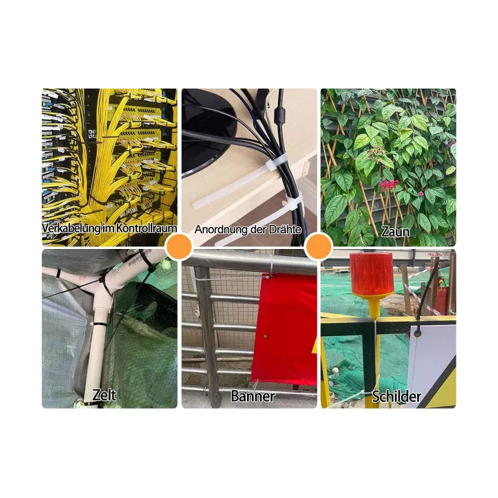 LOT DE 100 COLLIERS DE SERRAGE 550*9MM NOIR