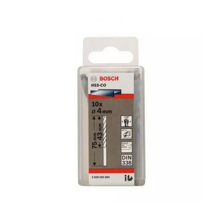 FORET METAL 4MM HSS-CO 10P BOSCH