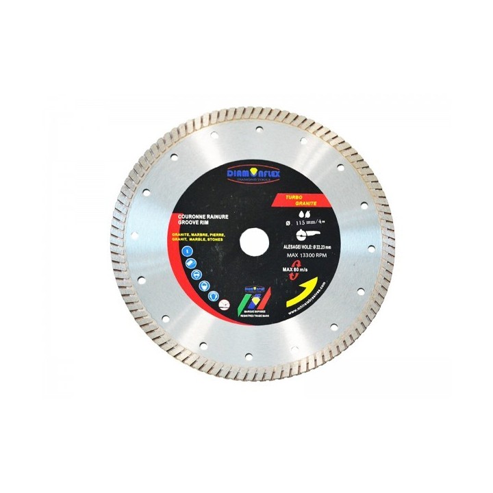 DISQUE DIAMANT GRANIT 125*22.2MM TURBO DIAMONFLEX SUPER