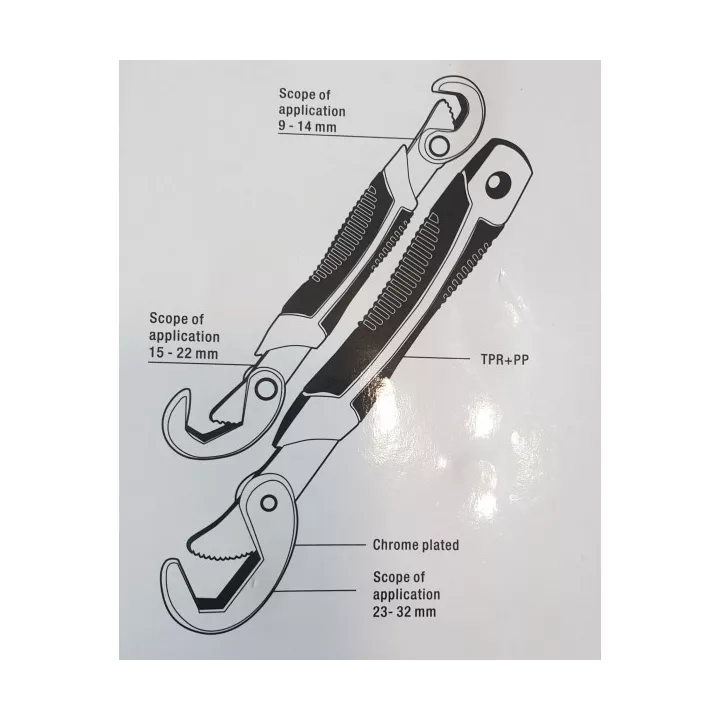 JEU DE 2 CLÉS À MOLETTES UNIVERSELLES UYUSTOOLS