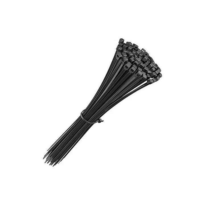 LOT DE 100 COLLIERS DE SERRAGE 300*7.5 MM NOIR