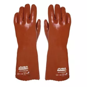 GANTS EN PVC LONGUEUR 35CM ROUGE BORDEAUX JUBA