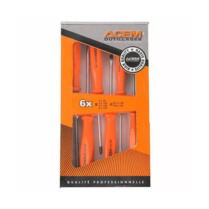 JEUX DE 6 TOURNEVIS ACEM