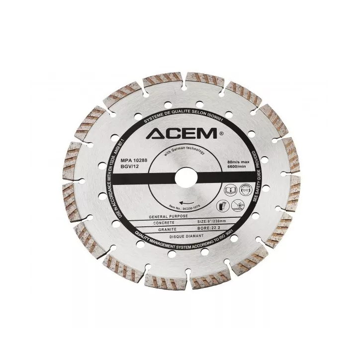 DISQUE DIAMANT DC125-10TS ACEM