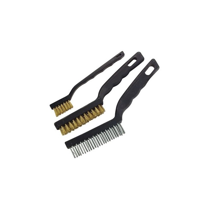 ENSEMBLE DE 3 BROSSES MÉTALLIQUES HOTECHE ENSEMBLE DE 3 BROSSES MÉTALLIQUES HOTECHE