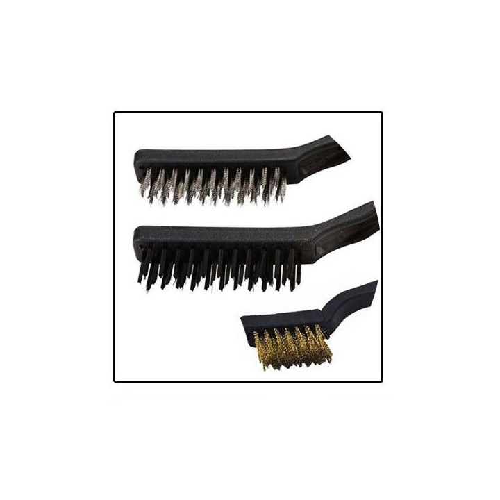 ENSEMBLE DE 3 BROSSES MÉTALLIQUES HOTECHE ENSEMBLE DE 3 BROSSES MÉTALLIQUES HOTECHE