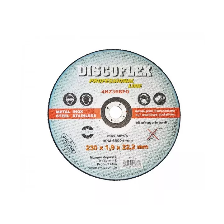 DISQUE COUPE 230*1.9*22.2 POUR ACIER ET INOX PRO LINE DISQUE COUPE 230*1.9*22.2 POUR ACIER ET INOX PRO LINE