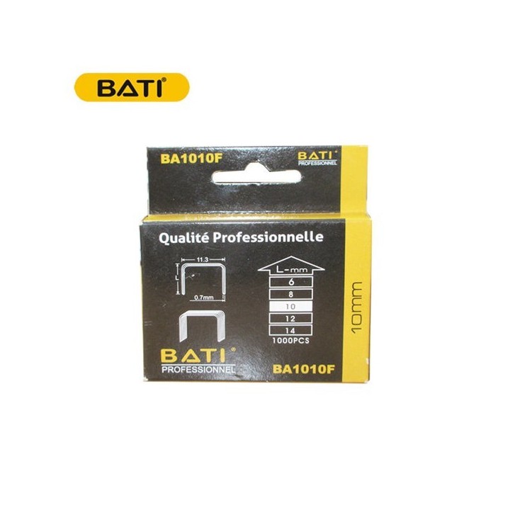 AGRAFE DE 10MM VX1010F 1000 PIÈCES BATI AGRAFE DE 10MM VX1010F 1000 PIÈCES BATI